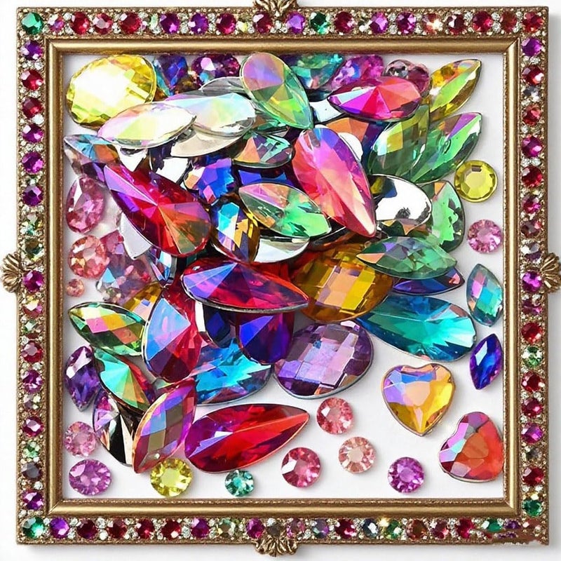 VADQZA 600PCS Mixed 12 Colors AB Colorful Gems Rhinestones Jewels for Crafts, Flatback Crystal Bedazzling Gemstones Rhinestone for Crafting Halloween Cosplay Party Embellishments Decorations - Image 5